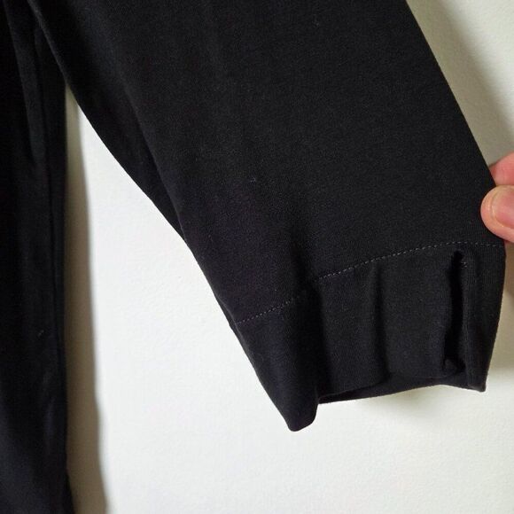 EUC J JILL BLACK CREW NECK SOFT 3/4 SLEEVES MINIMALIST TOP SIZE SMALL - Picture 6 of 13